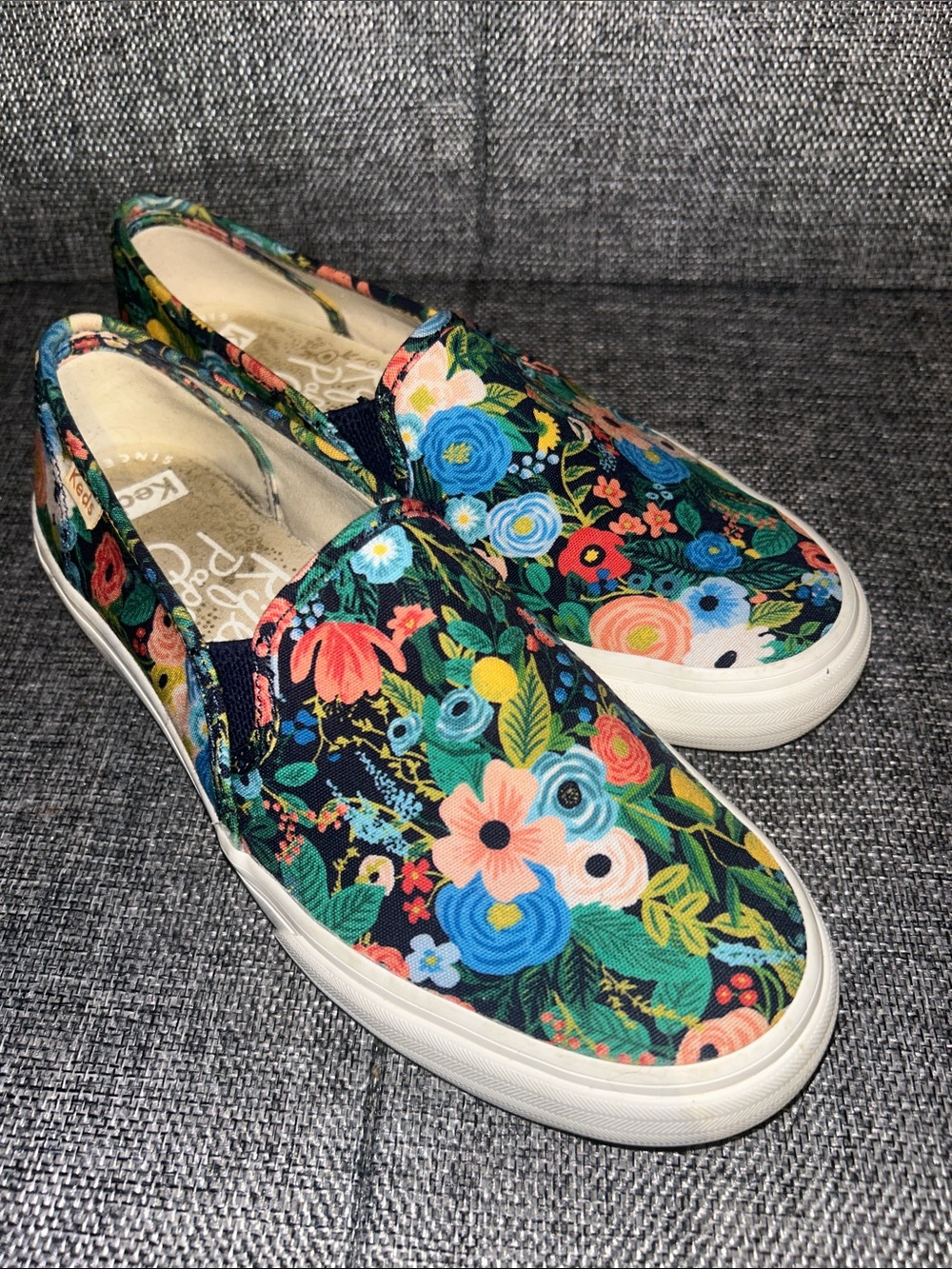 Keds Women’s Navy Floral Slip-On Sneakers
